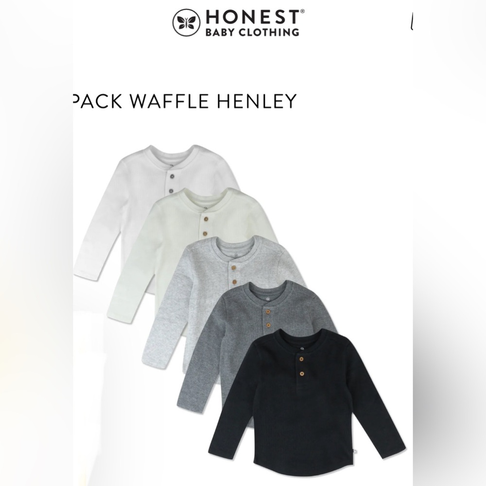 5-Pack of Kids Honest waffle shirts! NWT